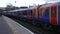 South Western Railway Train is Arriving to the Farnham Station in England I