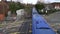 South Western Railway Train is Arriving to the Station and Crossing in Farnham, England