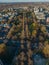 Southampton Pount Tree road with Palmerston Park and East Park in autumn aerial