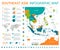 Southeast Asia Map - Info Graphic Vector Illustration