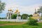 Southeast tower and East gate of Nikolsky Pereslavsky convent in Pereslavl-Zalessky, Russia