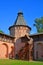 Southeast tower with a ladder in Spaso-Evfimiyevsky monastery in Suzdal, Russia