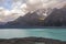 Southern Alps of New Zealand. Lake Tasman. South Island