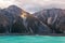 Southern Alps. Snowy peaks over Lake Tasman. South Island, New Zealand