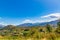 The Southern Alps on the way to Wanaka just outside the city of Queenstown, Otago, South Island, New Zealand