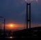 The Southern bridge against a sunset.