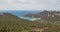 Southern Corsica island beach landscape panorama, France