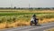 Southern Countryside Motorcycle: A Photojournalistic Snapshot Of A Moped In The Fields