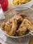 Southern Fried Chicken in a Basket with Fries