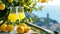 Southern Italian Coastal Scene with Homemade Limoncello