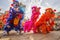 Southern Lion Dance at Eye Opening ceremony, Lady Thien Hau pagoda, Vietnam