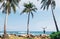 Southern point Sri Lanka island - Dondra cape, woman stands on c