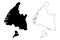 Southland Region Regions of New Zealand, South Island map vector illustration, scribble sketch Stewart Island Rakiura map