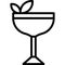 Southside Cocktail icon, Alcoholic mixed drink vector