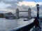 Southwark area view of London towers and river Thames in the capital of England