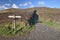 Southwest coast path sign to Baggy Point, Croyde, North Devon