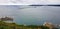 Southwest coastal path above Plymouth Breakwater Devon uk