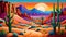 Southwest desert sunset cliff erosion formation landscape colors