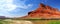 Southwest Landscape Panorama of Colorado River and Sandstone Butte near Moab, Utah, USA