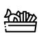 Souvenir basket icon vector outline illustration