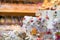 Souvenir cups being sold at the Sibiu Christmas market on 17 Nov