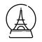 Souvenir de Paris / Paris memories / vector icon of tour eiffel