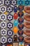 Souvenir magnets with jewish symbols (Magen David, menorah, hams