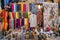 Souvenir shop with carpets, traditional clothes and other things, Ait Ben Haddou, Morocco