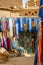 Souvenir shop and chilabas at the Kasbah Ait Ben Haddou in Ouarzazate, Morocco October 2019