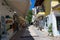 souvenir shop ,clothes and items of folk art. On the beautiful island of Skiathos , Greece.