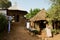 Souvenir shop next to the entrance to the ancient church Ura Kidane Mehret in Bahir Dar, Ethiopia.