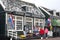 Souvenir shop and tourists in holiday resort Marken