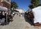 Souvenir shops on the street in the city of Hvar.