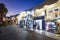 Souvenir shops for tourists, Fira city, Santorini, Greece