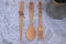 Souvenir spoons, forks, and chopsticks made of wood for wedding gifts, gifts