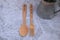 Souvenir spoons, forks, made of wood for wedding gifts, gifts