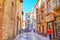 The souvenir stores in Calle Granada, Malaga, Spain