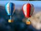 Souvenirs hot air balloons on the street market in Turkey, Cappadocia