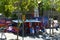 The souvenirs kiosk near the main entrance Camp Nou