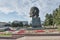 Sovetov Square of city Ulan-Ude, Buryatia, Russia. Lenin monument.