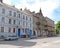 SOVETSK, RUSSIA. View of Gorky street in the summer. Kaliningrad region