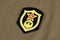 Soviet Army Combat engineer shoulder patch on khaki uniform