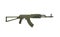 Soviet carbine in modern body kit isolate on a white background. Tuned automatic carbine of the USSR. Weapons for sports and self-