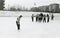 Soviet children at the ice rink