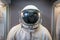 Soviet cosmonaut or astronaut or spaceman suit and helmet