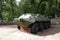 Soviet eight-wheeled armored personnel carrier BTR-70 in Ramensky city park, Russia.