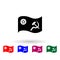 Soviet flag multi color icon. Simple glyph, flat  of communism capitalism icons for ui and ux, website or mobile application