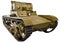 Soviet light infantry twin-turret tank T-26 isolated