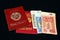 Soviet passports and money.