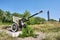 Soviet-times WWII military monument on Island of Death